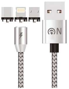 USB кабель FaisON FS-K-789 - 8 pin, Type-C, микро USB