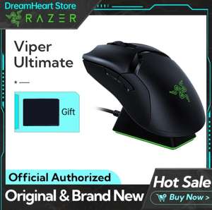 Беспроводная игровая мышь Razer Viper Ultimate с док станцией (+173 балла + коврик)