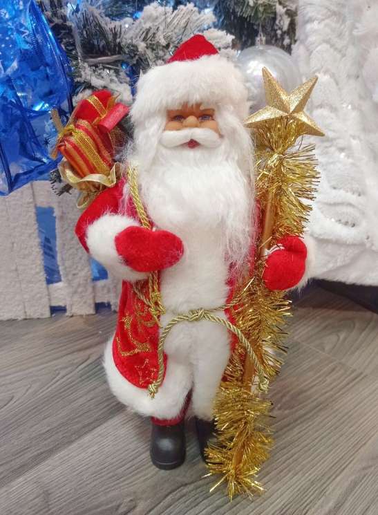Новогодняя фигурка Дед Мороз MERRY GREEN 30 см