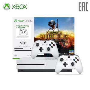 XBOX One S с 2 геймпадами + PUBG