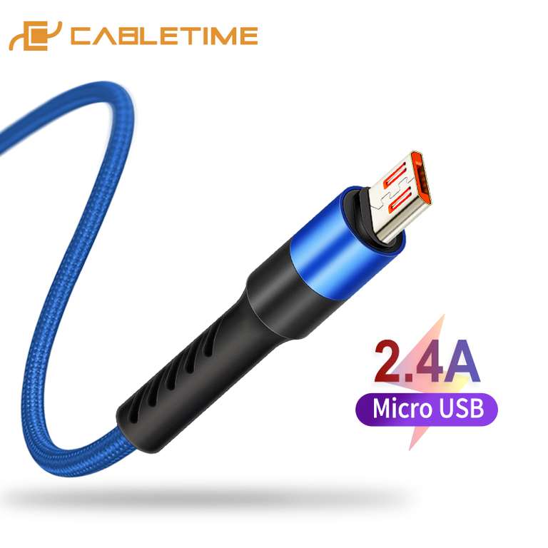 Micro-usb/Type-c кабель Cabletime 1м
