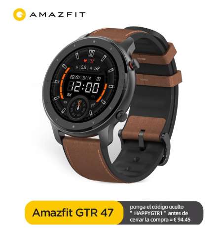 Умные часы Huami Amazfit GTR 47 mm (EU, алюминиевый корпус)