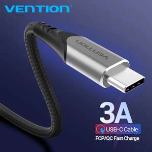 Зарядный кабель Vention USB Type C, 3 А, кабель для быстрой зарядки, длина 2 метра