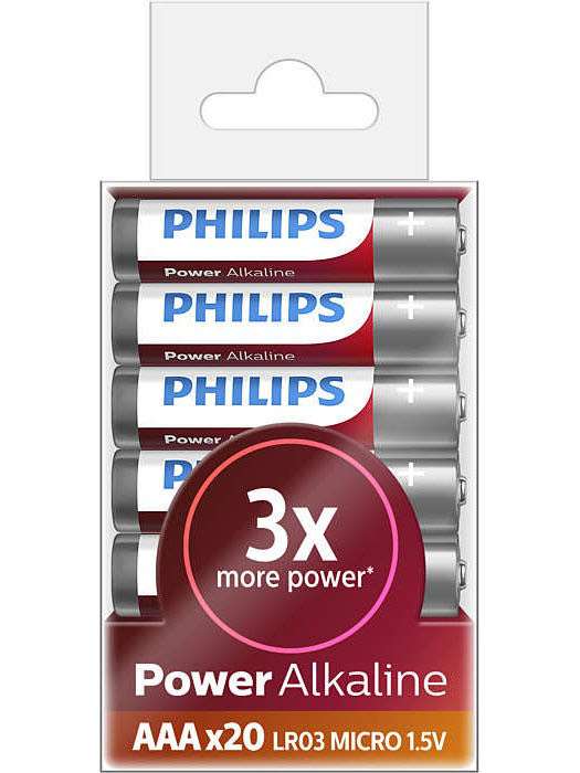 Батарея Philips Power Alkaline AAA (20 шт)