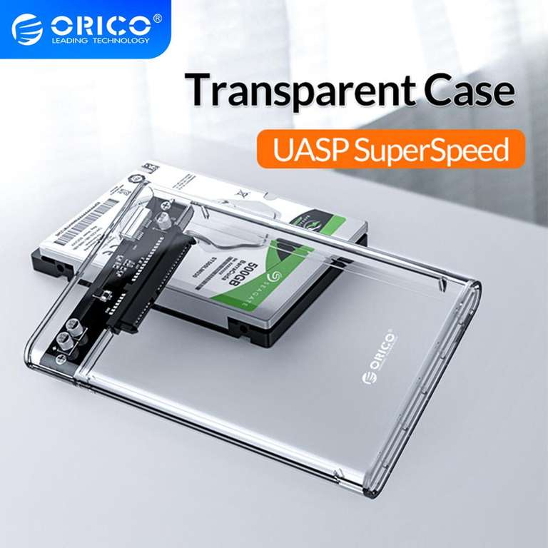 Прозрачные кейсы от Orico для HDD 2.5"
