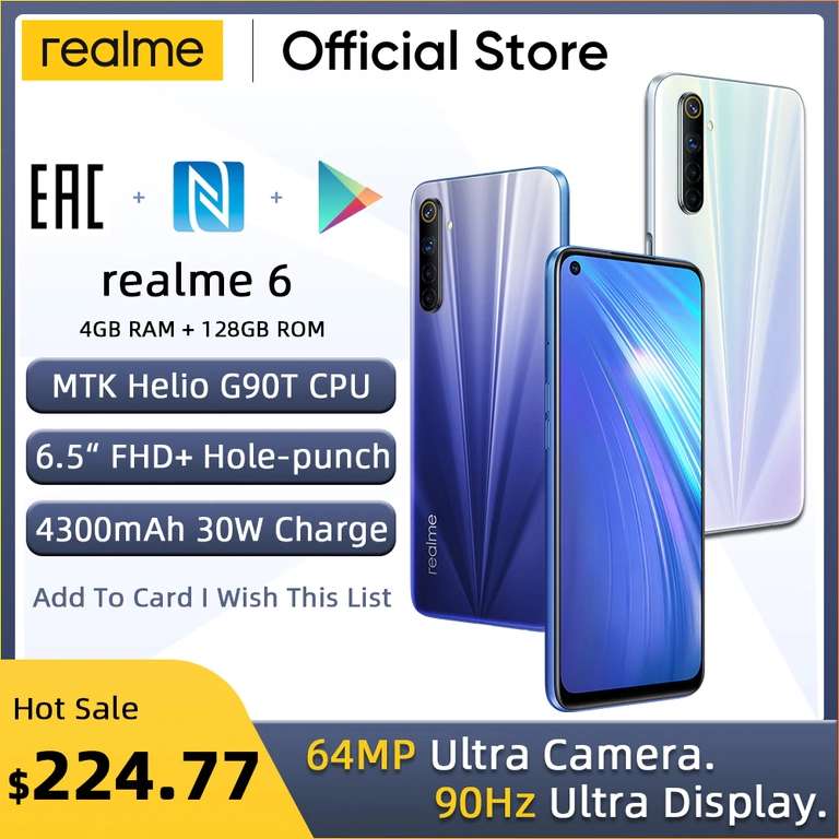 Смартфон Realme 6 4/128 глобальная версия