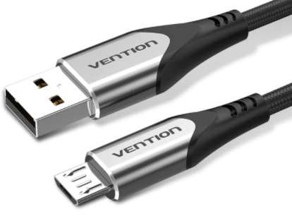 Micro USB - USB кабель Vention 3A Quick Charge (0.25м - 34.3₽, 0.5м - 46.3₽, 1м - 53.4₽, 1.5м - 63₽, 2м - 70₽, 3м - 87.9₽)