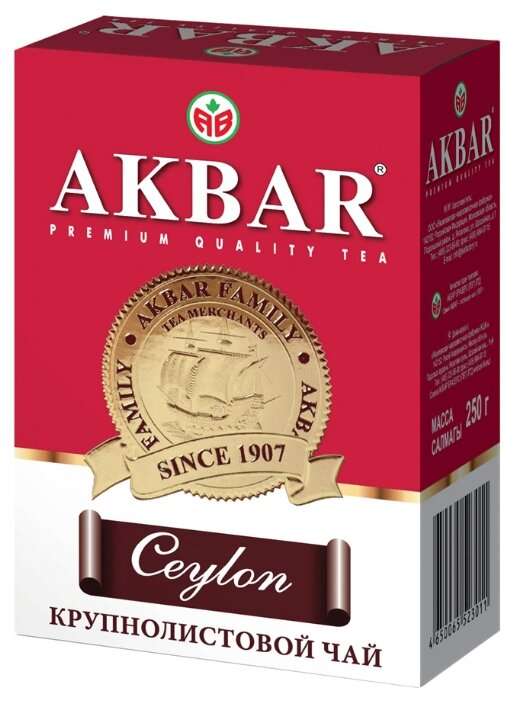 Чай Akbar черный Ceylon Tea, 250г