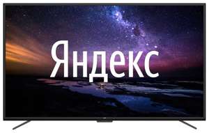 Телевизор Leff 50U610S 50" (2020) на платформе Яндекса черный