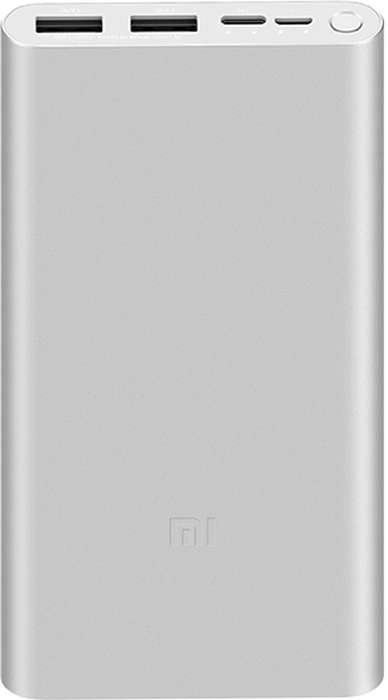 Внешний аккумулятор Xiaomi Mi Power Bank 3 PLM13ZM 10000 mah серебряный