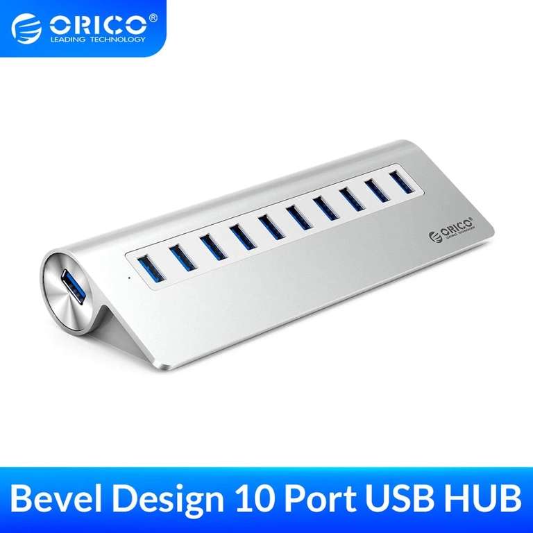 Концентратор ORICO с 10 портами USB 3,0 и 12 В