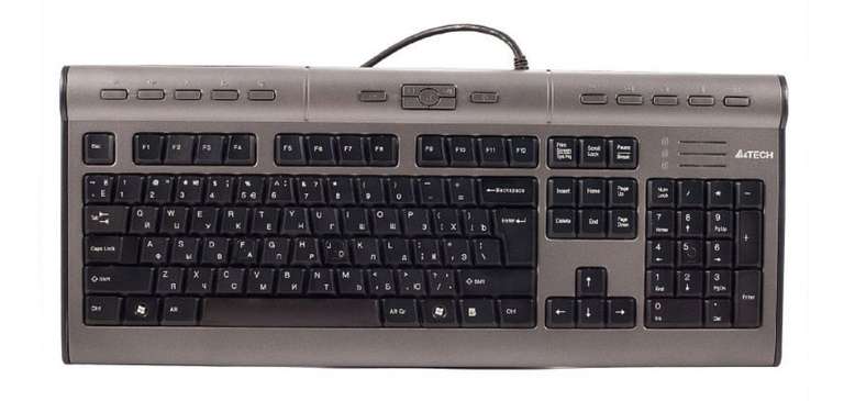 Клавиатура KLS-7MUU slim Multimedia, a4tech, цвет коричневый