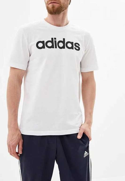 Футболка Adidas E LIN TEE Белая, размеры S-XL