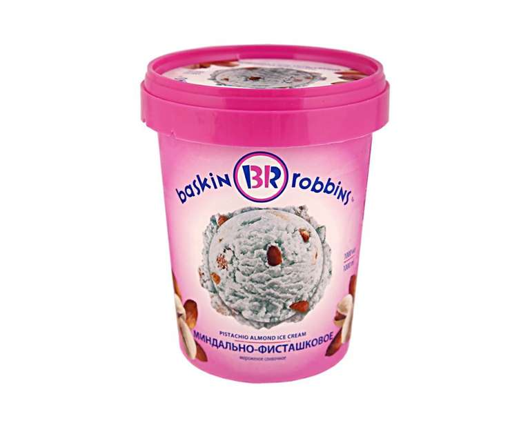 Скидка на мороженое Baskin Robbins 1000мл (например, миндально-фисташковое)