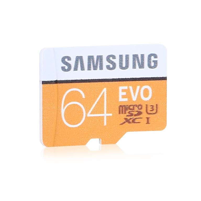 Карта Micro SDXC Samsung EVO 64GB U3 за $8.50