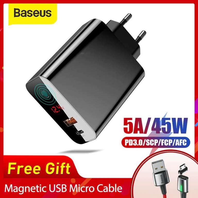 Сетевое зарядное устройство Baseus 45W