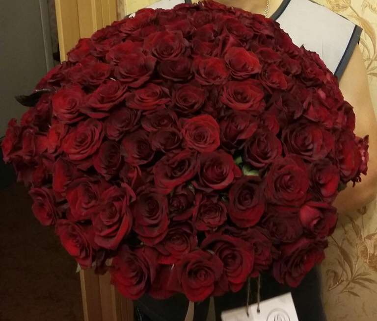 [СПб] Букет из 101 красной розы, 30 см.