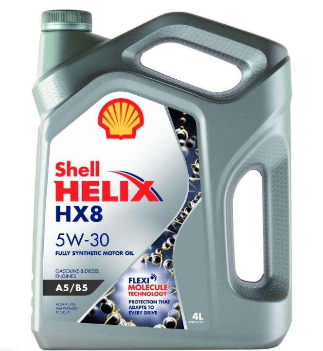 Моторное масло Shell Helix HX8 A5/B5, синтетическое, 5W-30, 4 л