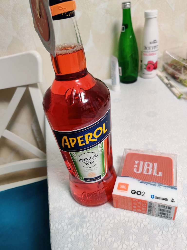 [МСК] 3 бутылки ликера Aperol 1 л + колонка JBL Go 2 (в подарок)