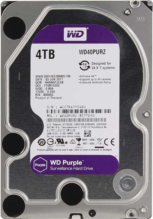 4 ТБ Внутренний жесткий диск WD Purple (и другие объемы)