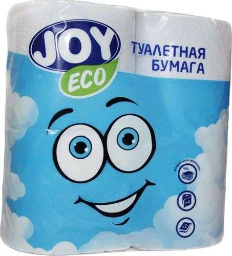 Туалетная бумага со скидкой в "Ситилинке" (например, бумага туалетная JOY eco, 2-х слойная, 4шт )