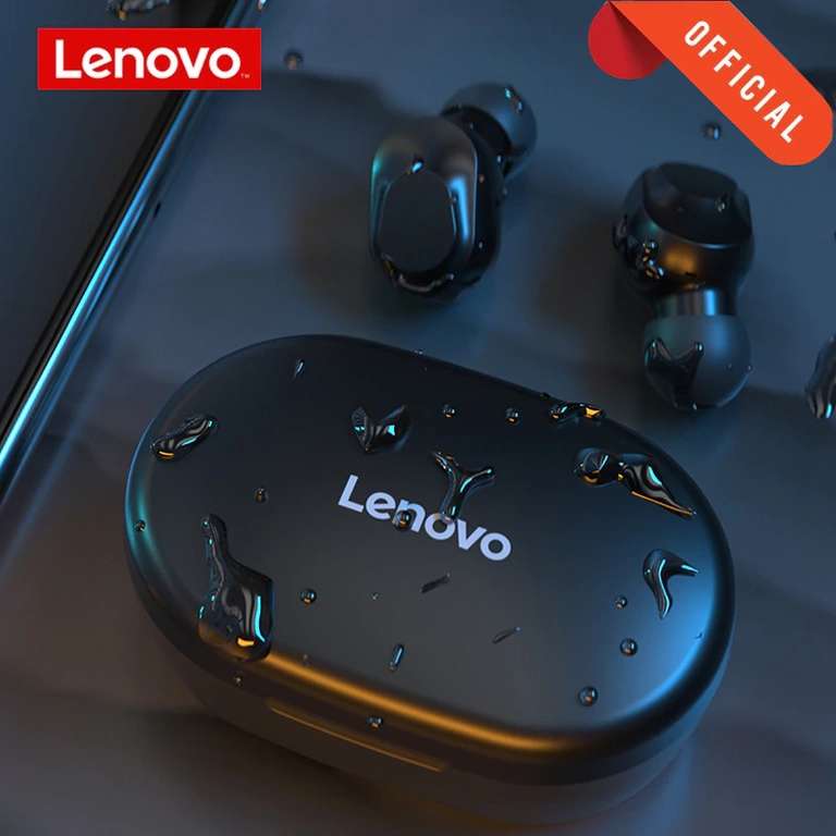 Беспроводные наушники Lenovo QT81 type-c c цифровым уровнем батареи