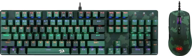 Игровой набор клавиатура+мышь Redragon S108 RU,с RGB подсветкой