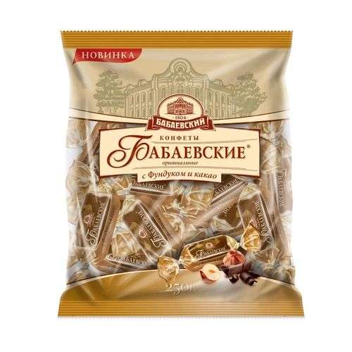 Конфеты Бабаевский Оригинальные, с фундуком и какао, 200 г х 10 шт