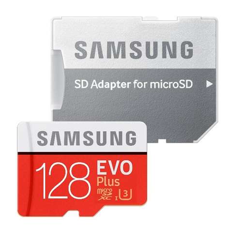 Карта памяти Samsung EVO Plus 128 Gb, 100MB/s