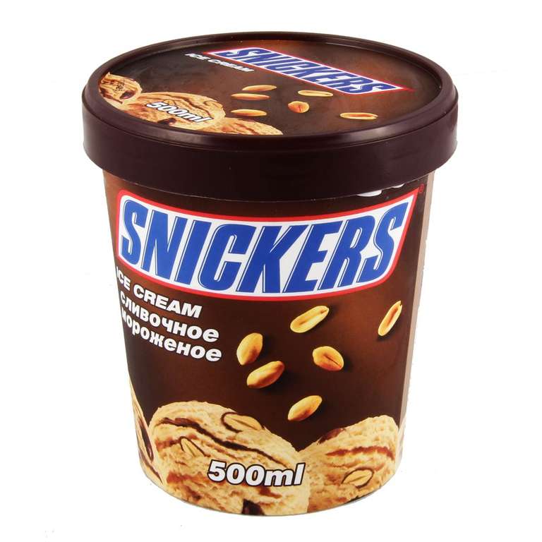 Мороженое Snickers в ведерке, 500мл