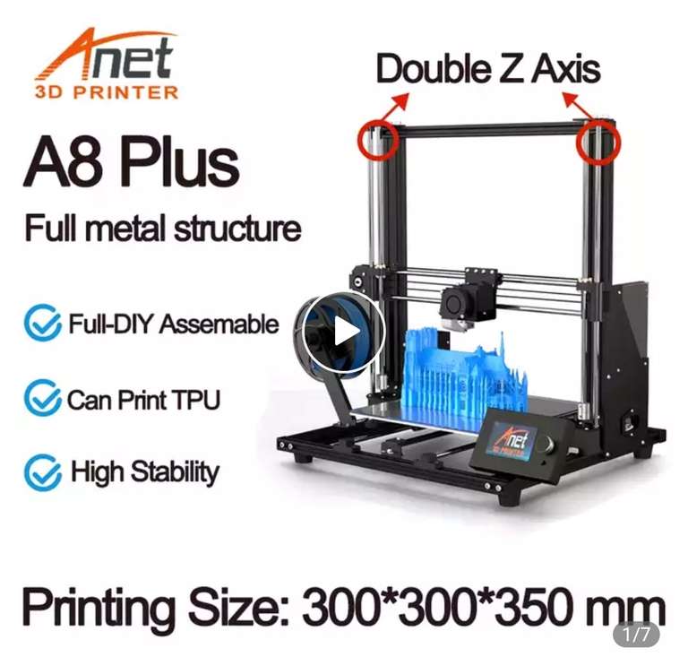 3D принтер Anet A8 Plus (DIY версия) за 189.29$