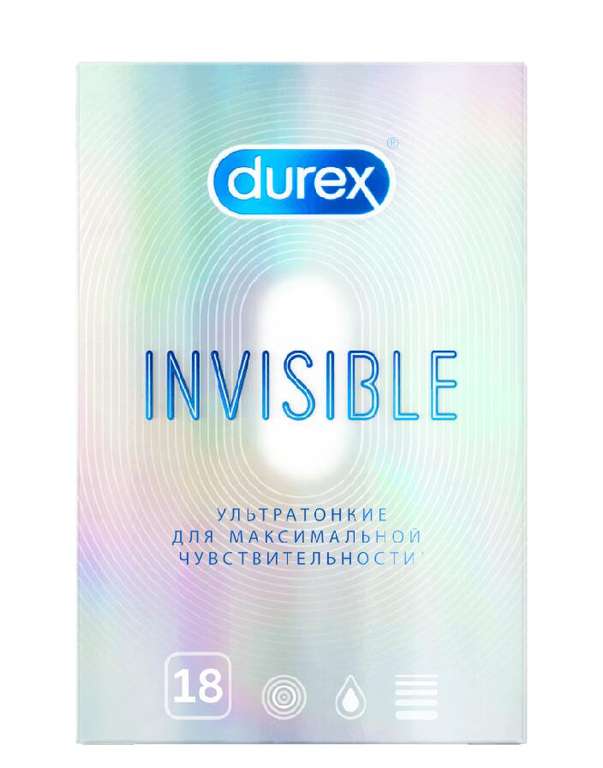 Презервативы Durex Invisible ультратонкие (18 шт)