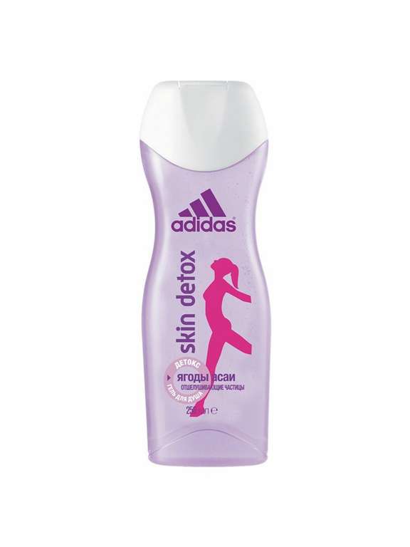 Гель для душа Adidas skin Uefa Star Edition Female detox, 250 мл, женский
