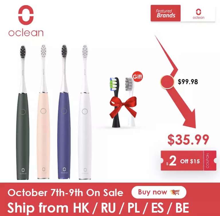 Электрическая зубная щетка Oclean Air 2 (и другие примеры в описании)