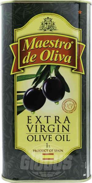 Масло оливковое Maestro de Oliva Extra Virgin нерафинированное первый отжим, 1 л