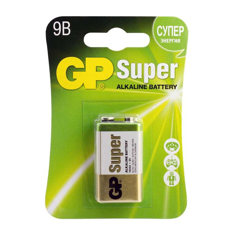 Батарейка GP GP 1604A(6LF22)-BC1 (крона)
