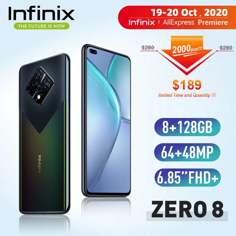 Смартфон Infinix Zero 8, 8-128, 90 Гц, Helio G90T