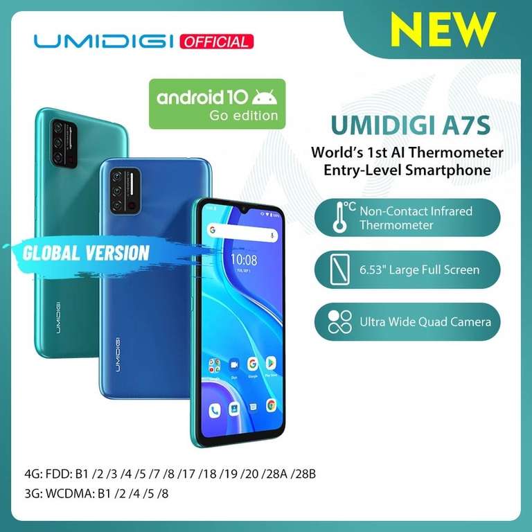 Смартфон UMIDIGI A7S (2/32 Гб, 4150 мАч)