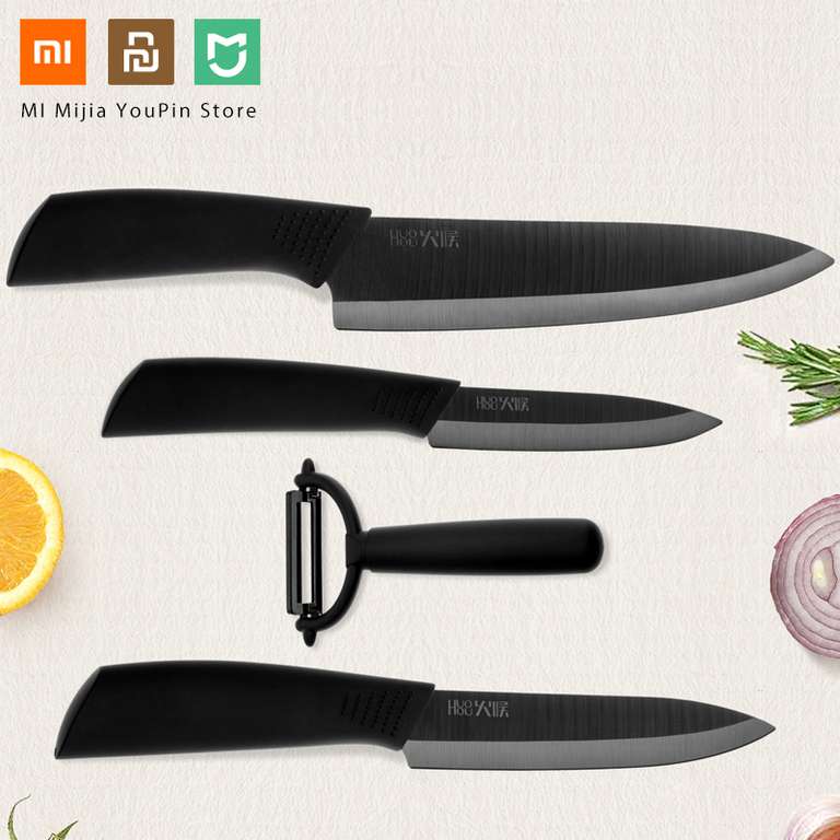 Набор керамических ножей от Xiaomi Huo Hou Nano Ceramic Knife Set. Цена 21$
