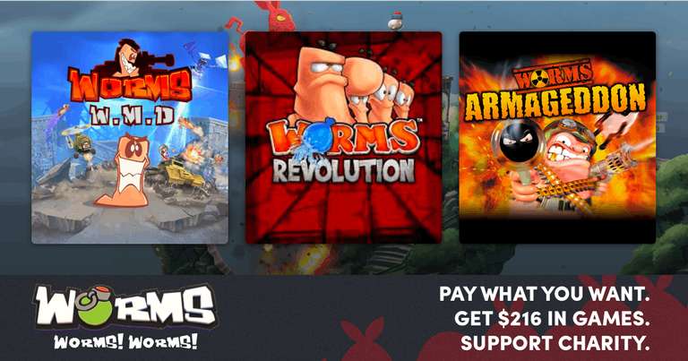 [PC] Humble Worms! Worms! Worms! Bundle (Steam) от 70 руб.