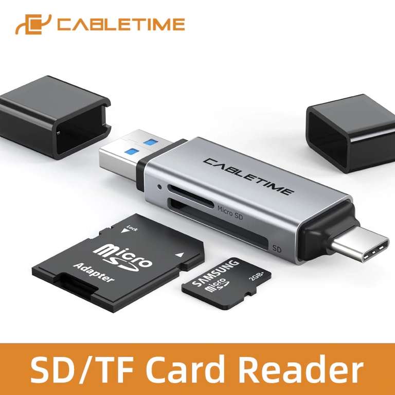 Кардридер OTG USB3.0, USB type C, Micro SD, TF