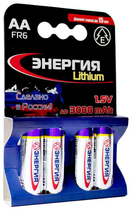 Батарейки Энергия Lithium FR14G505 (FR6) AA 2 шт.
