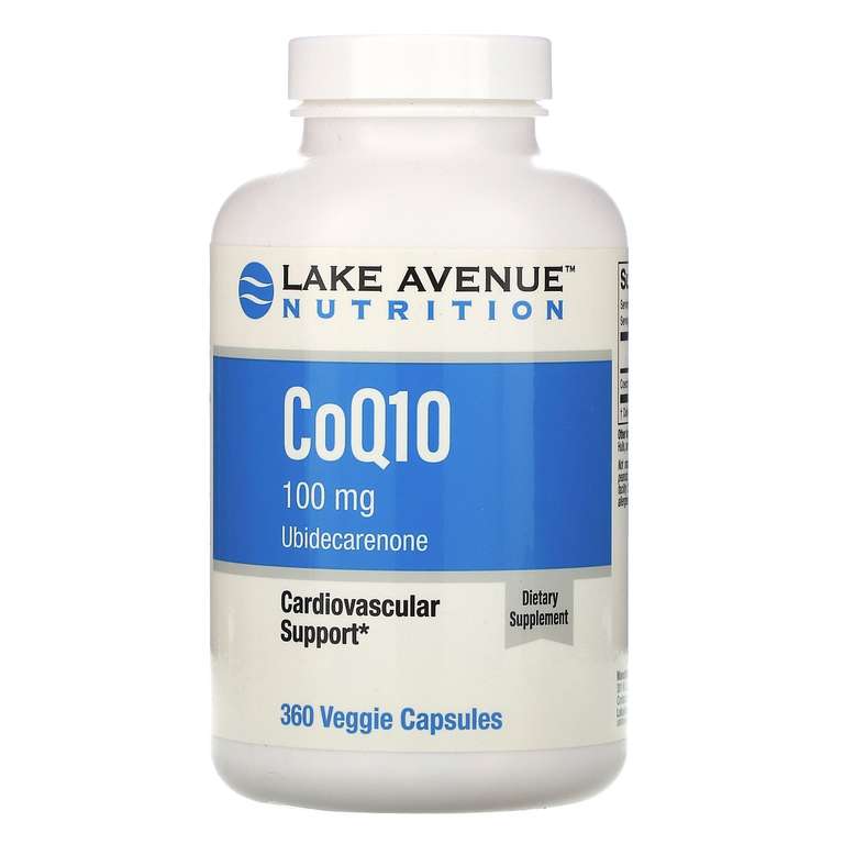 Коэнзим Q10, Lake Avenue Nutrition, класса USP, 100 мг, 360 растительных капсул