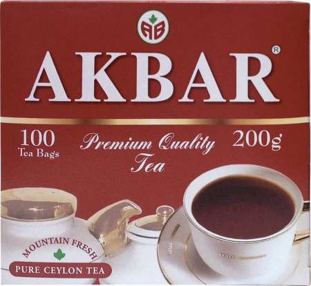 Чай Аkbar; Akbar Ceylon 100 пакетиков, 200 г