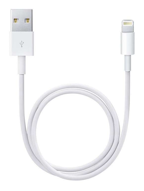 USB-кабель белого цвета с lightning-коннектором