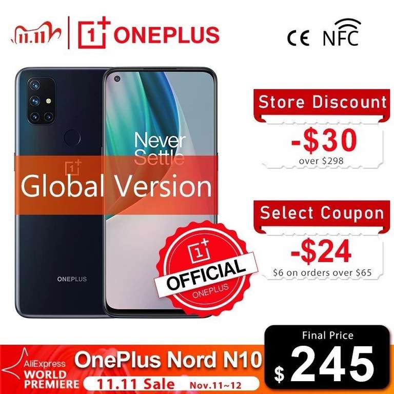 Смартфон OnePlus Nord N10 5G 6+128 с 11.11