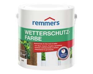 Атмосферостойкая краска для древесины Remmers Wetterschutz-Farbe / Реммерс Ветершутс Фарбе 9,2 л.