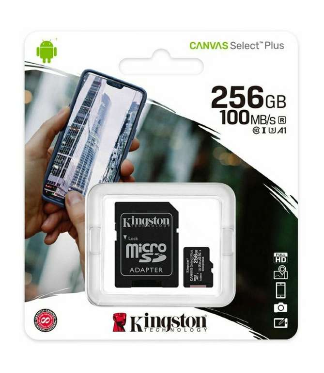 Карта памяти 256GB Kingston Canvas Select Plus