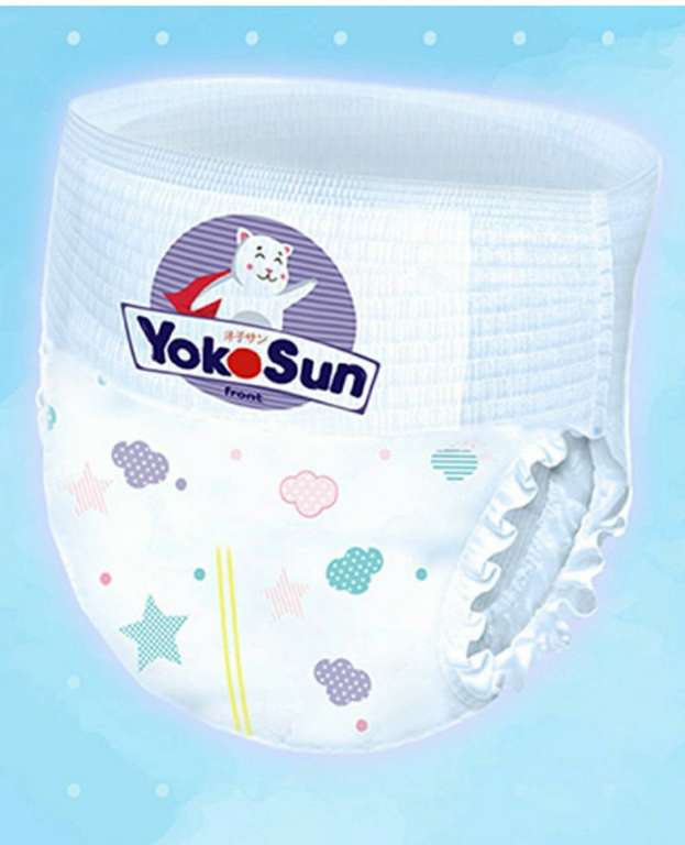YokoSun Подгузники-трусики M (6-10 кг) 3 упаковки по 58 шт