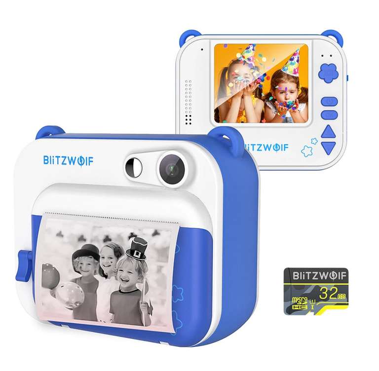 BlitzWolf® BW-DP1 детская камера фотопринтер